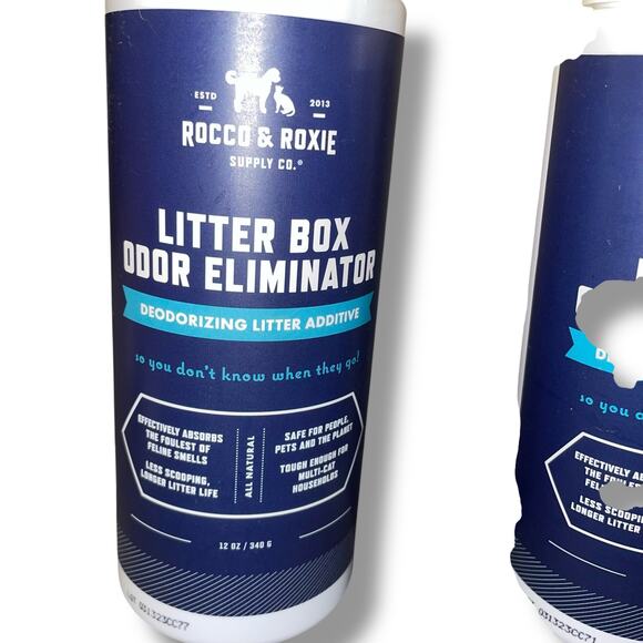 Rocco & Roxie Litter Box Additive Odor Eliminator Urine Deodorize 12 oz Lot x3 - Picture 3 of 12